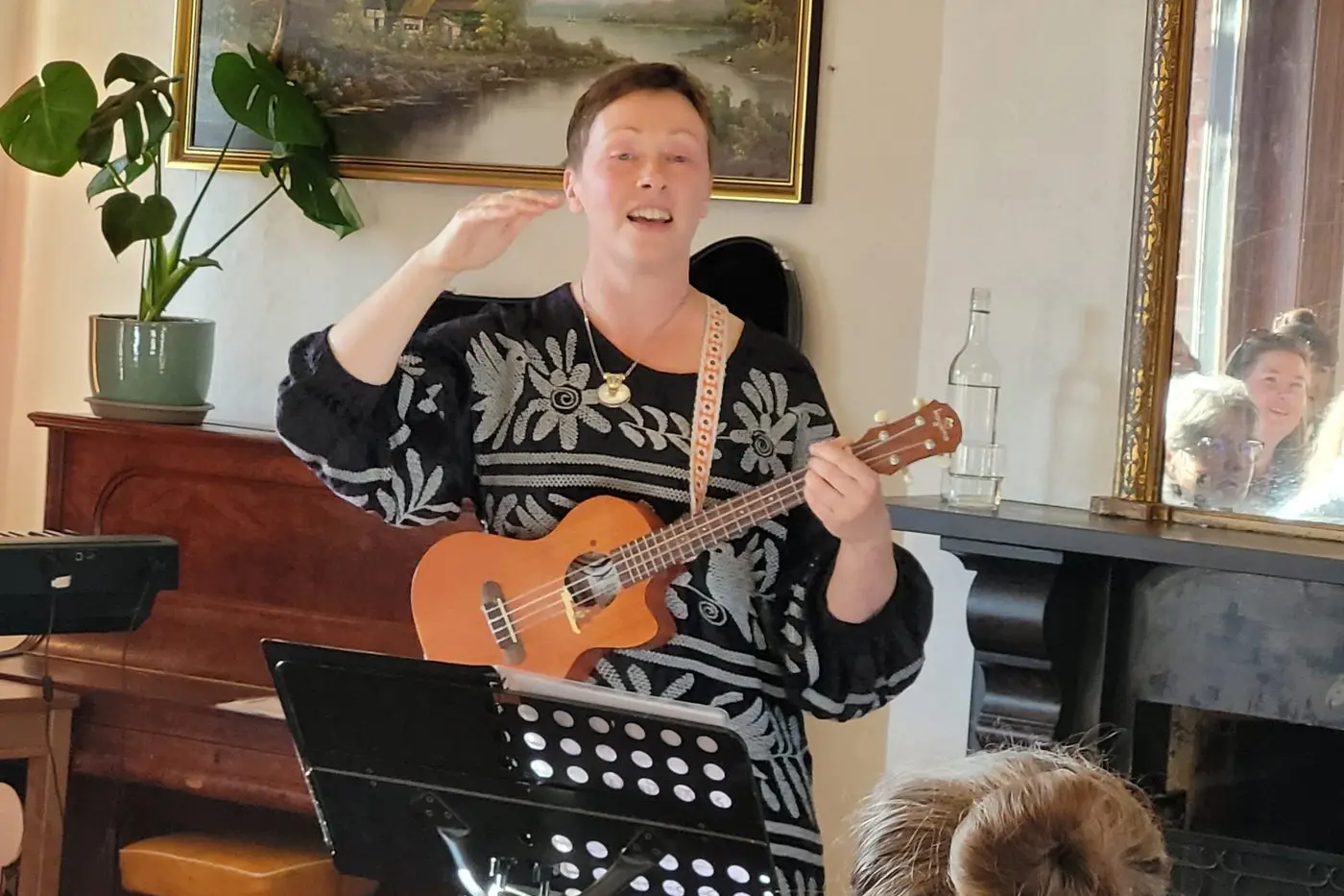 PURE JOY: Beechworth\\u2019s community singing leader Leanne Murphy, pictured at Winterwords last year, will teach singing harmony to workshop participants in this year\\u2019s Winterwords session. PHOTO: Coral Cooksley.