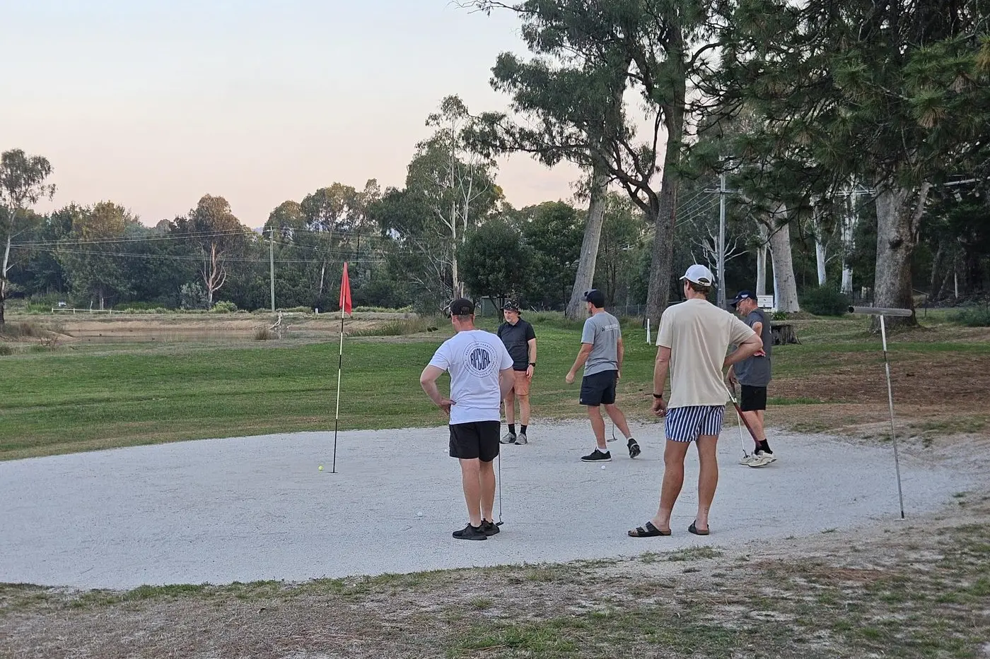 FINAL PUTTS: Beechworth Golf Club twilight golfers putt it out in the penultimate twilight round of the season.