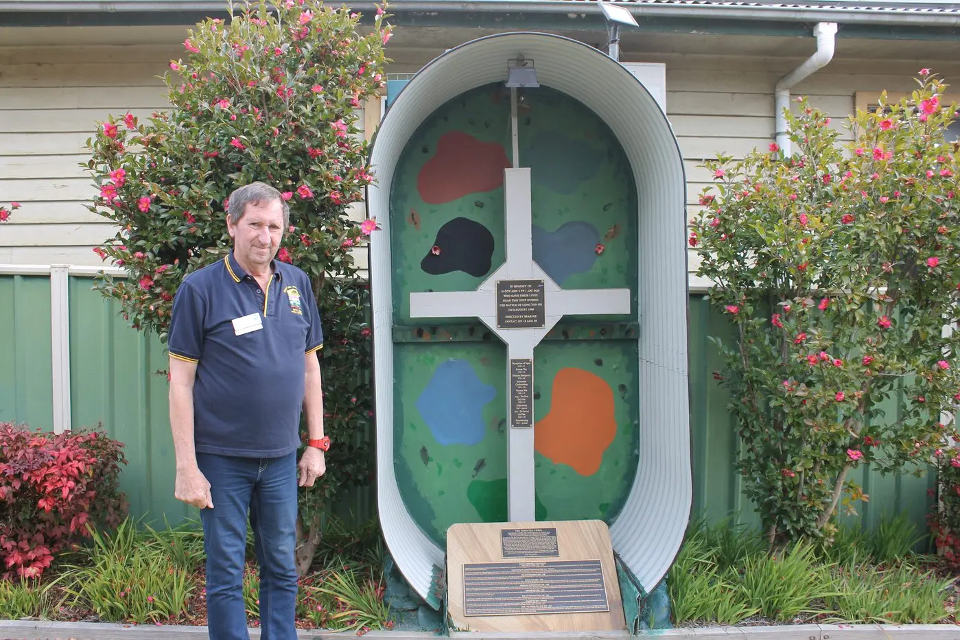 COMMEMORATING LOCAL VETERANS: Bright RSL sub-branch president Phil Keeghan is looking forward to hosting Vietnam Veteran\\'s Day this Sunday, in front of the Long Tan Cross Memorial. PHOTO: Phoebe Morgan