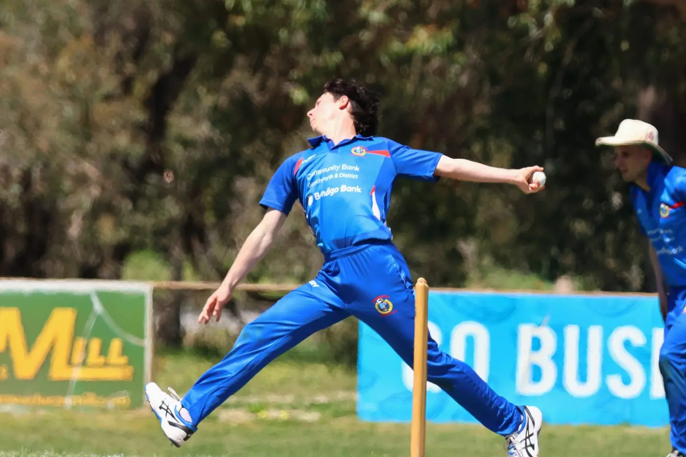 BREAKTHROUGH EFFORT: Henry Scalzo took two early wickets against RUB to help restrict the their innings. 