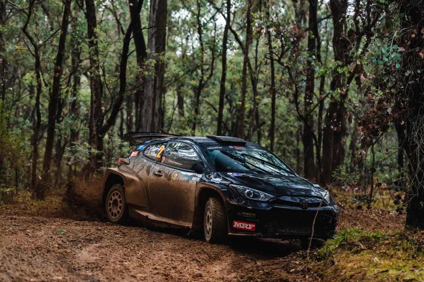 CHAMPIONS: Jamie Luff and Chris Stilling on their way to winning the event in their impressive GR Yaris. PHOTO: Wishart Media