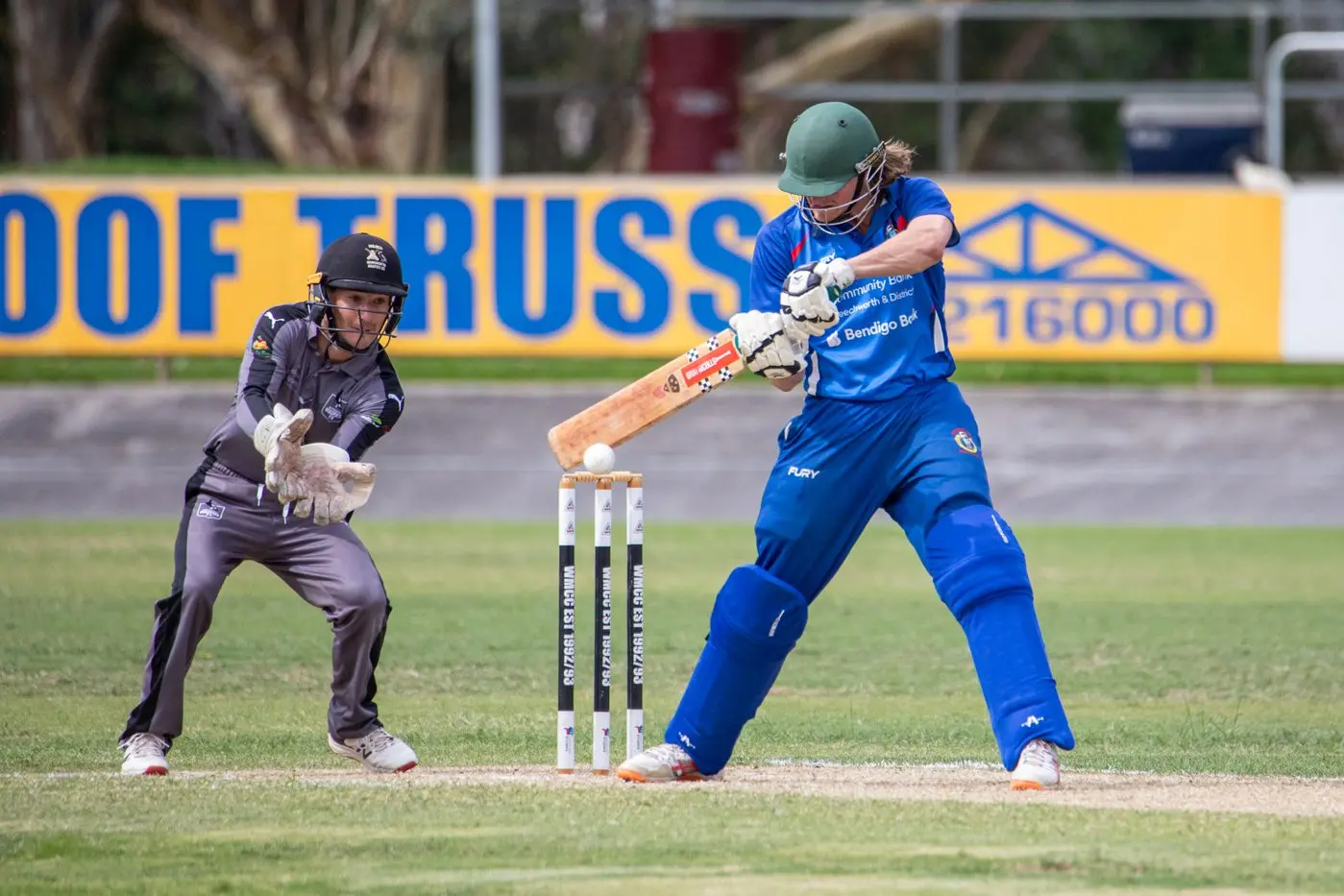 CRUNCH TIME: Jack Ryan plays a nice shot off the back foot at Norm Minns Oval on his way to 56 last weekend, as the Wanderers look for a win back at Wangaratta tomorrow against Rovers United Bruck before the Christmas break. PHOTO: Marc Bongers