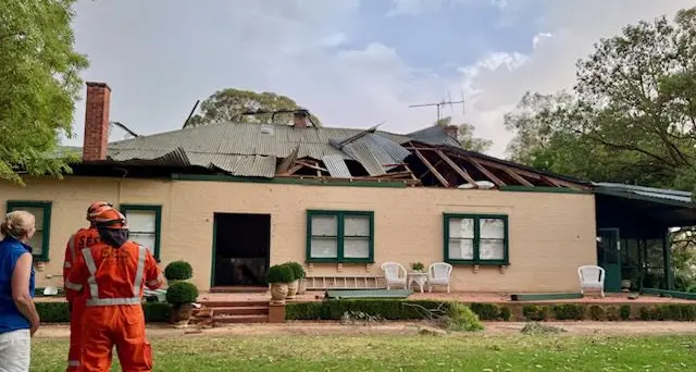 Rutherglen lashed in storms