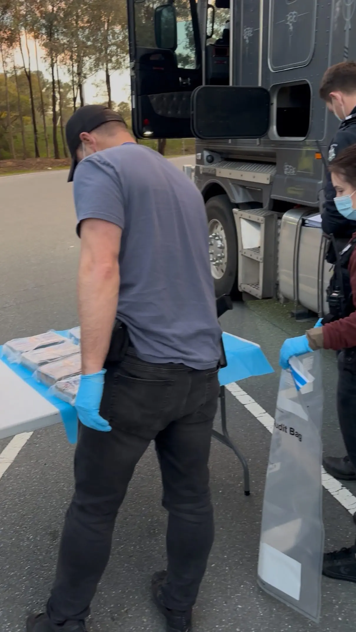 PACKAGED AWAY: Police seized more than 40kg of cocaine during an intercept on the Hume Freeway near Barnawartha last Wednesday afternoon.