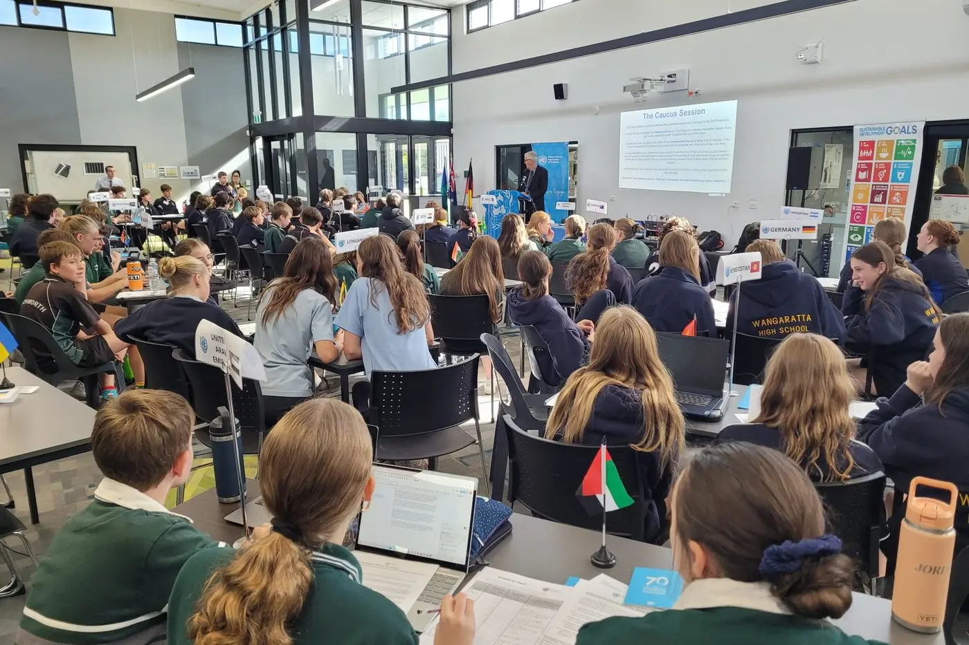 SPACE TALK: Students from Beechworth Secondary College and five other high schools from around the region took part in a Model UN learning experience earlier this month.