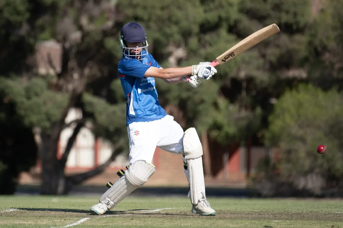 SLASHED: Taylor Thomson looks to put one away in his innings of 20 last weekend. PHOTOS: Melissa Beattie