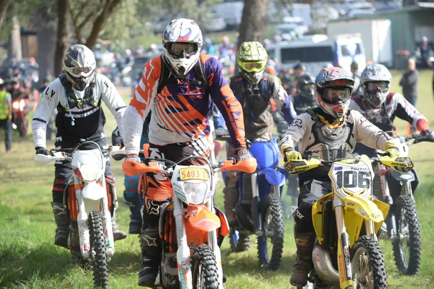 MOTORBIKE MAGIC: Riders taking off from the start of the track at Gapsted Recreation Reserve. PHOTO: Brodie Everist 