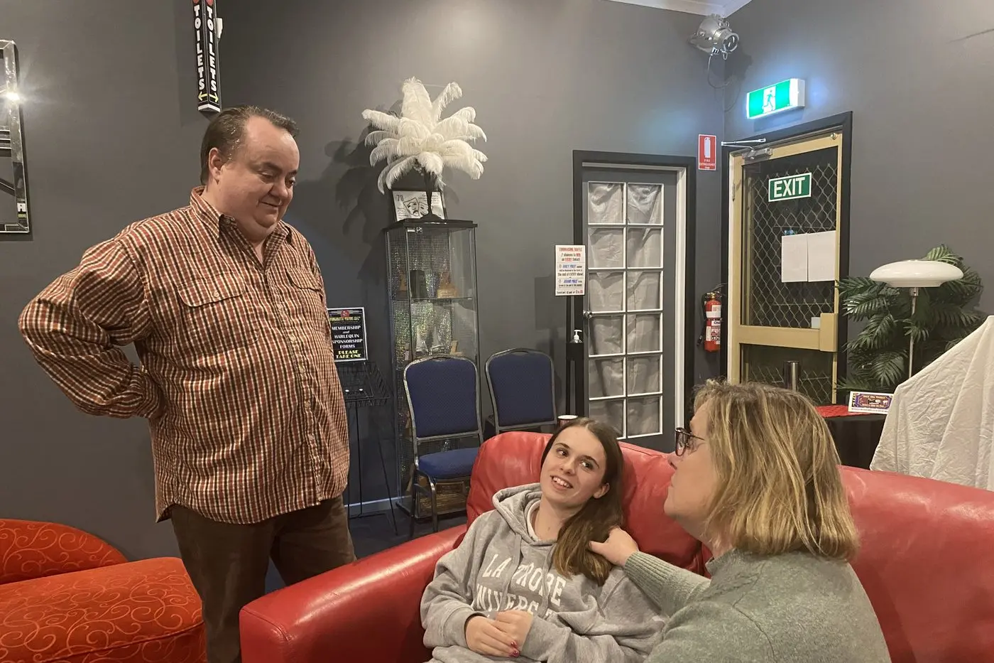 NOT ALWAYS HAPPY FAMILIES: Looking forward to performing in Ladies in Black are (from left) Reg Carmody as Mr Miles, Gracie York as Lisa Miles and Wendy McLay as Mrs Miles. PHOTO: Belinda Harrison