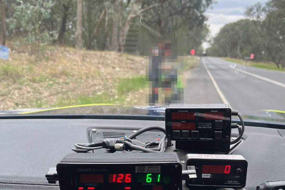CLOCKED UP: Wodonga police caught a 17-year-old motorbike rider at 126km/h in an 80km/h speed zone.