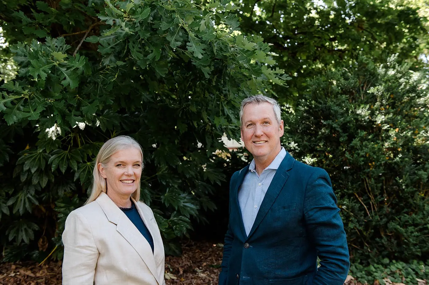 WELCOME: New Hume Bank chair Kerry Grigg and CEO Stephen Capello.