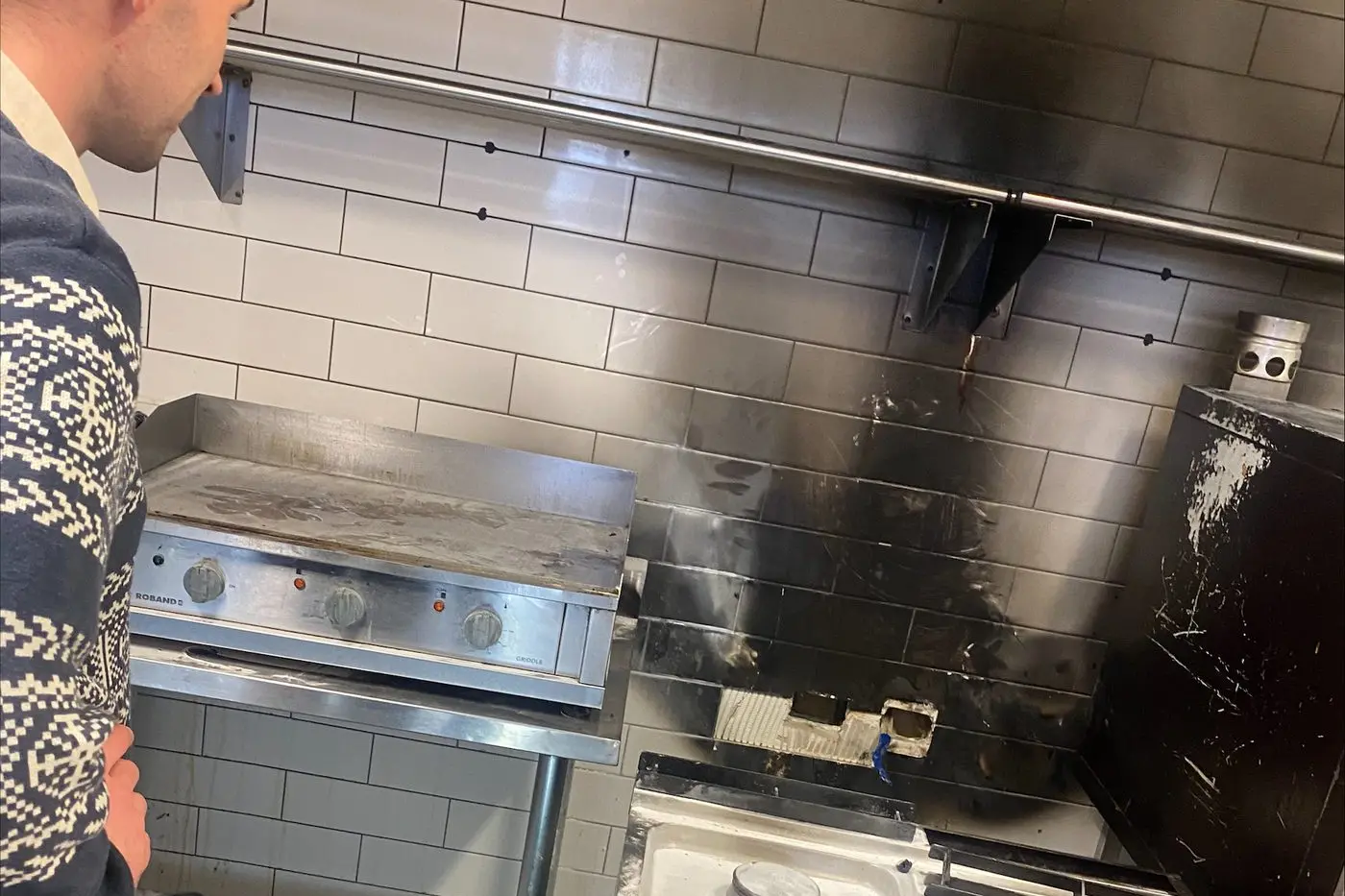 KITCHEN FIRE: On August 16 Posh Plonk experienced a kitchen fire that caused damage to their main stove and other nearby electronics.