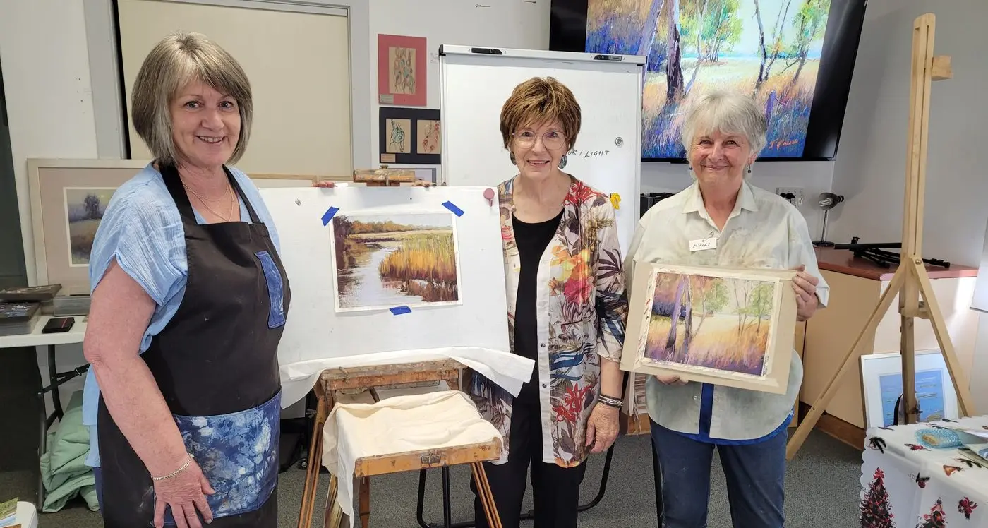 Community painting in pastels