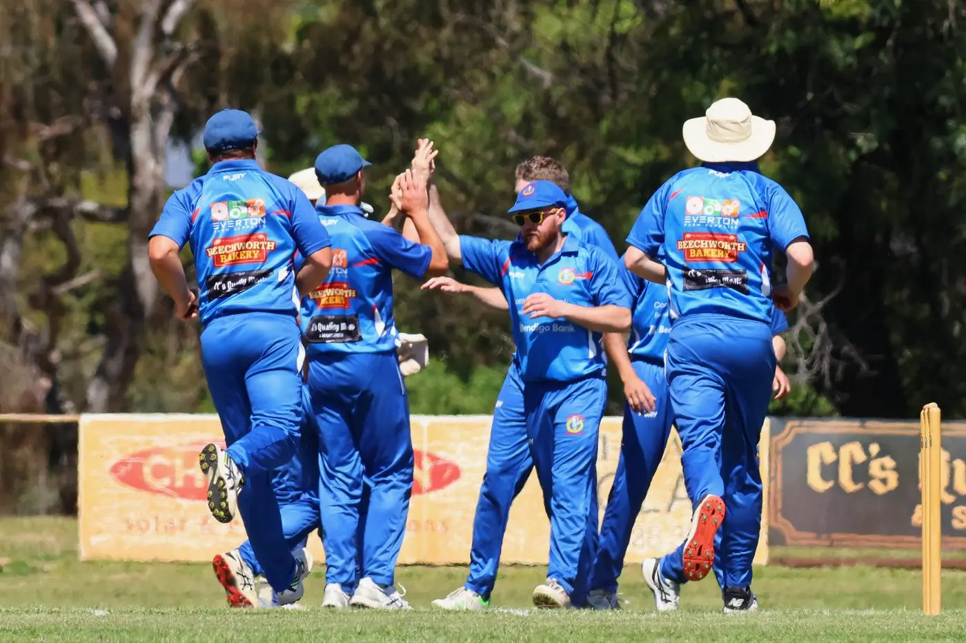 TEAM EFFORT: Beechworth\\'s A grade will be given the next two weeks to regroup after being bowled out for 46 last Saturday against Rovers United Bruck. PHOTO: Janet Watt