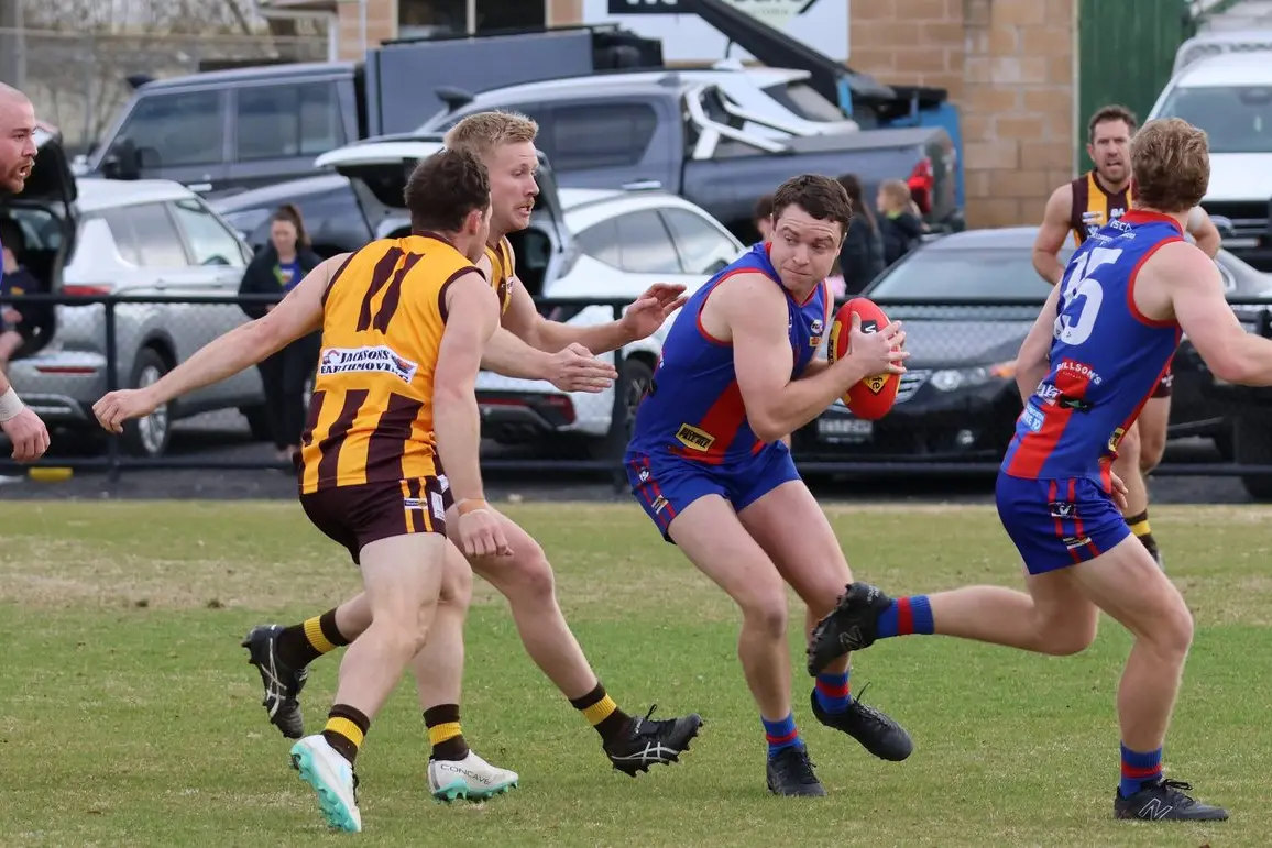 BRACE FOR IMPACT: Hamish Malsem and Beechworth were outclassed by Kiewa Sandy Creek last weekend, going down by 74-points.