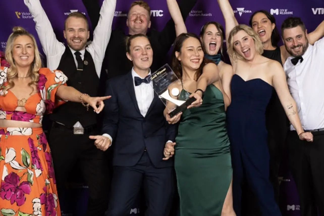 WINNERS ARE GRINNERS: Billson\\'s Brewery staff recently celebrated their win at the Victorian Tourism Awards.