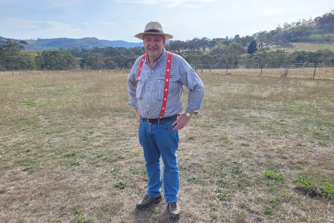 EXCITED: Indigo Vineyard\\u2019s Rob Hawkings standing in the spot where a new cellar door will be built and will also help draw visitors to the Beechworth wine region. PHOTOS: Coral Cooksley