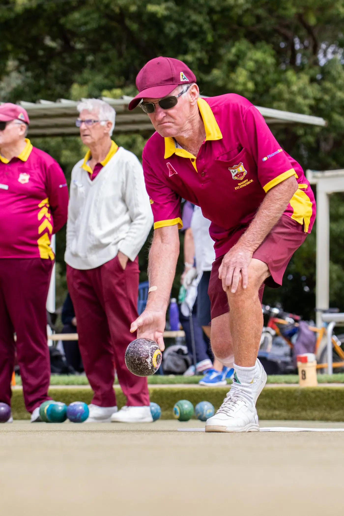 GAME FACE: Barry Fitzpatrick gives a roll at Wangaratta last Saturday as Beechworth\\'s A3 suffered an upset loss to Mansfield in their qualifying final and will now play Swanpool for a spot in the grand final. PHOTOS: Marc Bongers