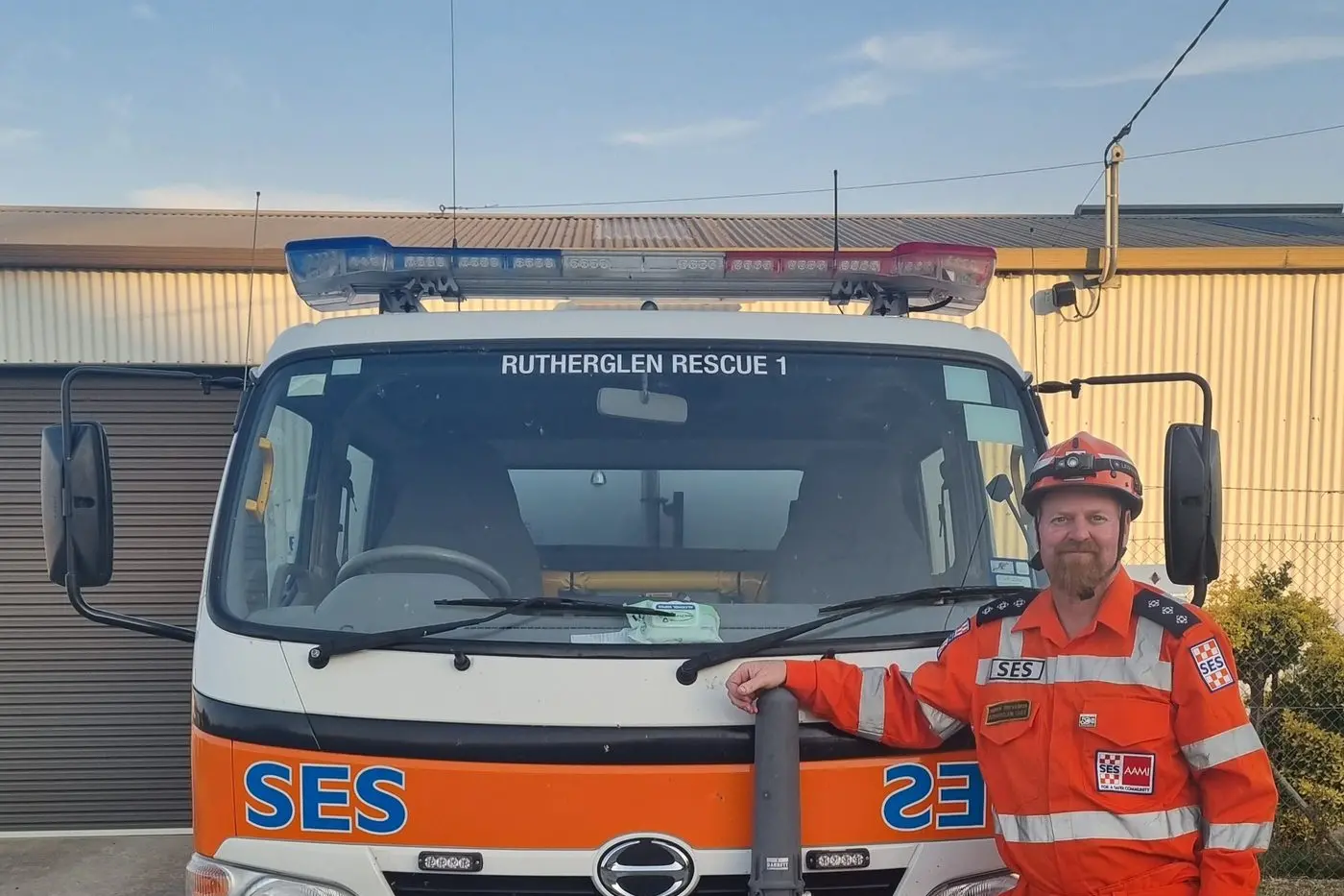 VOLUNTEER: Darren \\'Tracka\\' Trevaskis enjoys the challenges of his role as Rutherglen SES Unit controller.
