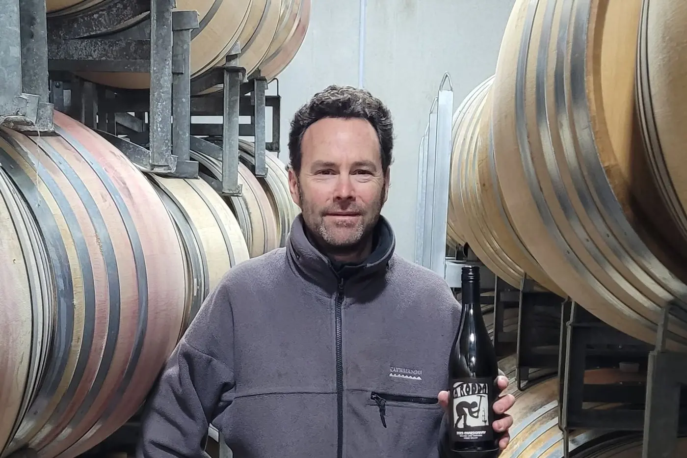 OVER-THE-MOON: Beechworth vigneron Adrian Rodda\\u2019s passion for working with chardonnay grapes scored this year\\u2019s prized Premier\\u2019s Trophy for his 2023 A. Rodda Baxendale Chardonnay vintage wine. PHOTO: Coral Cooksley