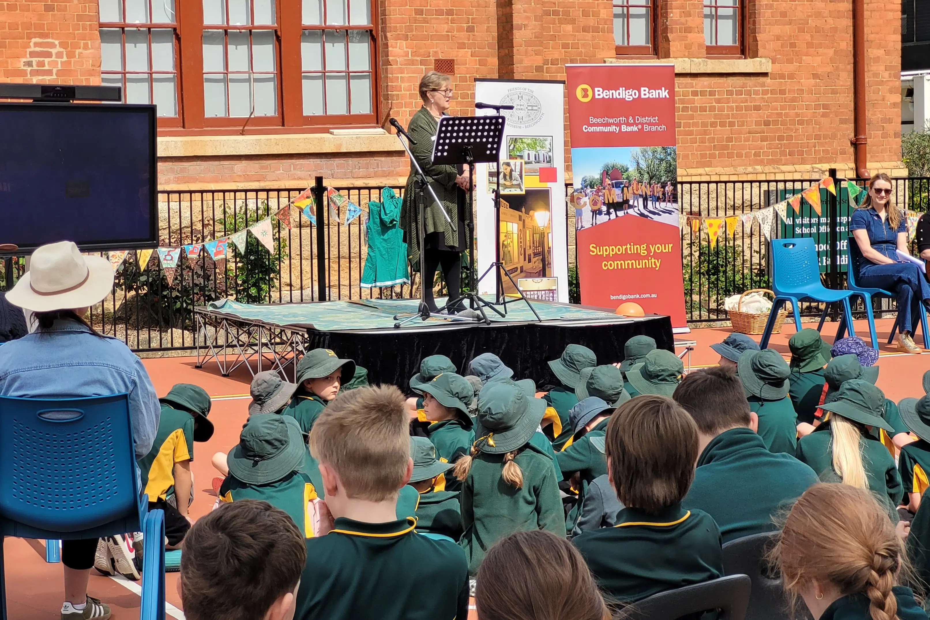 <p>WELCOME: Beechworth Primary School principal Susan McDonald last Friday welcomed guests to the school\\u2019s formal assembly to acknowledge and celebrate a remarkable 150 years of education. PHOTOS: Coral Cooksley</p>\\n