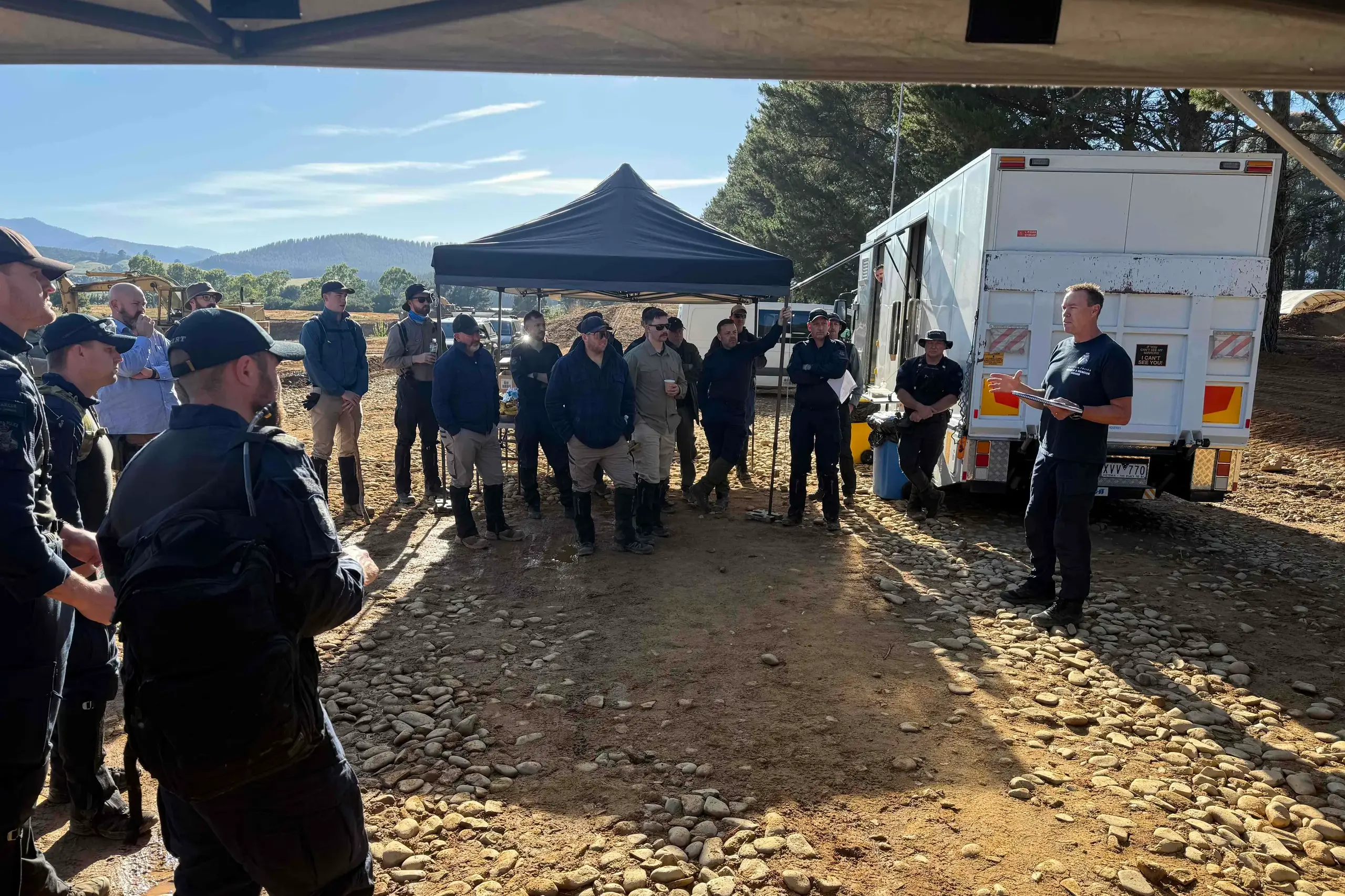 <p>NO TRACE: Specialist police resources were deployed into the Mount Buffalo National Park recently in a targeted search for the body or remains of fugitive Dezi Freeman. PHOTO: Victoria Police</p>\\n