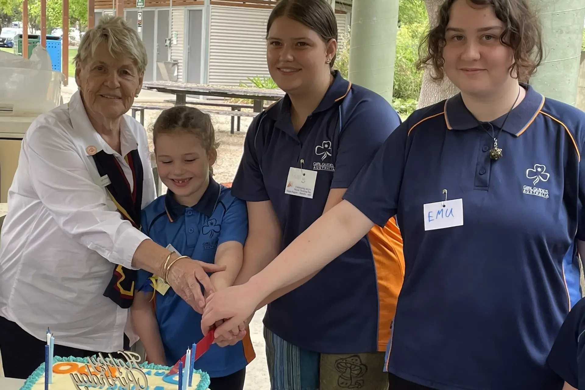 <p>INTERGENERATIONAL: Trefoil member Lyn Ford, youngest Kilmore Girl Guides member Daisy Starbuck, Senior Chiltern Girl Guide Mali Stephenson, and youngest leader of Wangaratta Girl Guides Kat Kaye came together to connect over their love of guiding at their 100th World Thinking Day celebration.  </p>\\n