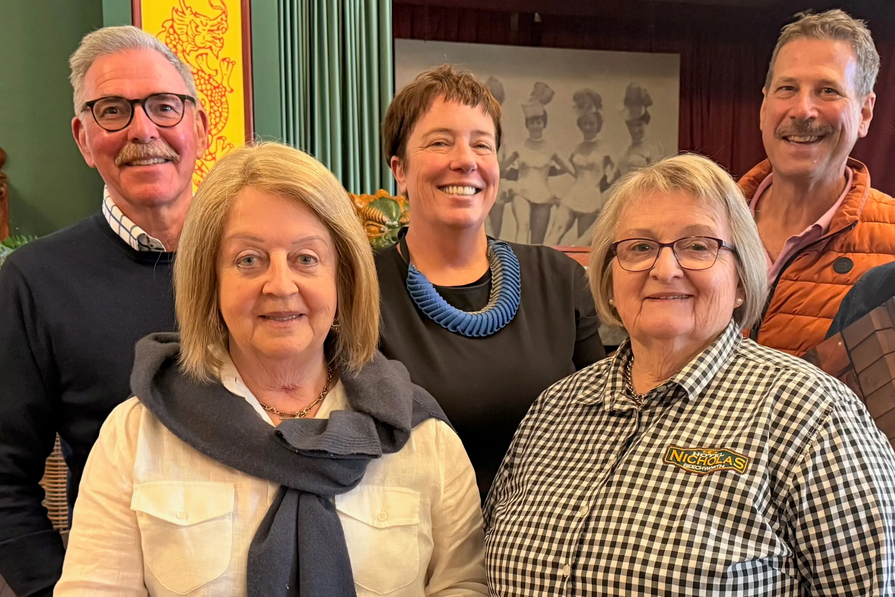 <p>HERITAGE TALKS: National Trust Victorian CEO Collette Brennan (centre) with (from left) Beechworth History and Heritage Society committee members Jamie Kronborg, Sandra Williams, Lorraine Lucas and Peter Kenyon.</p>\\n