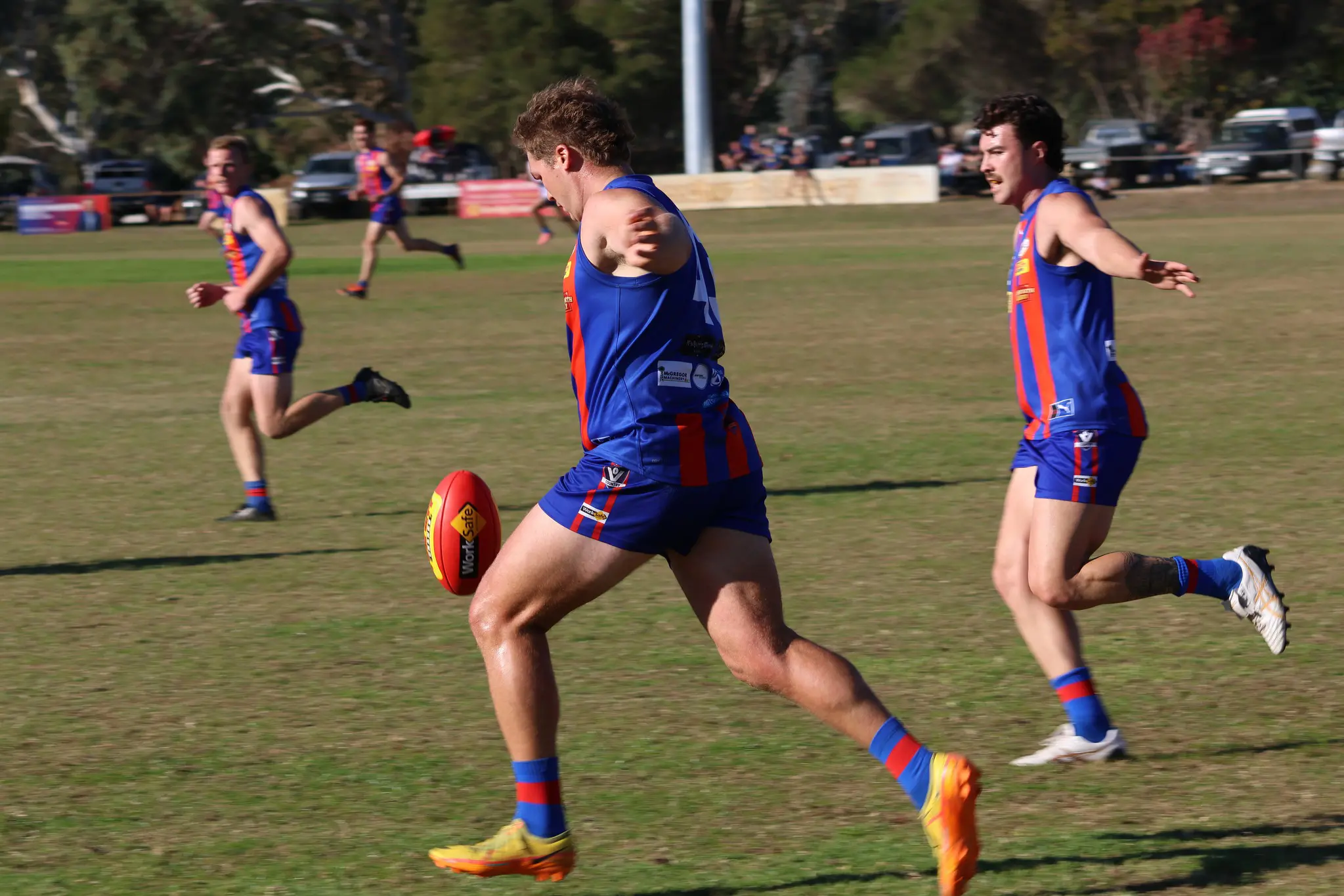 <p>TRENDING UP: Jobe Brock kicks down the line. (File photo)</p>\\n