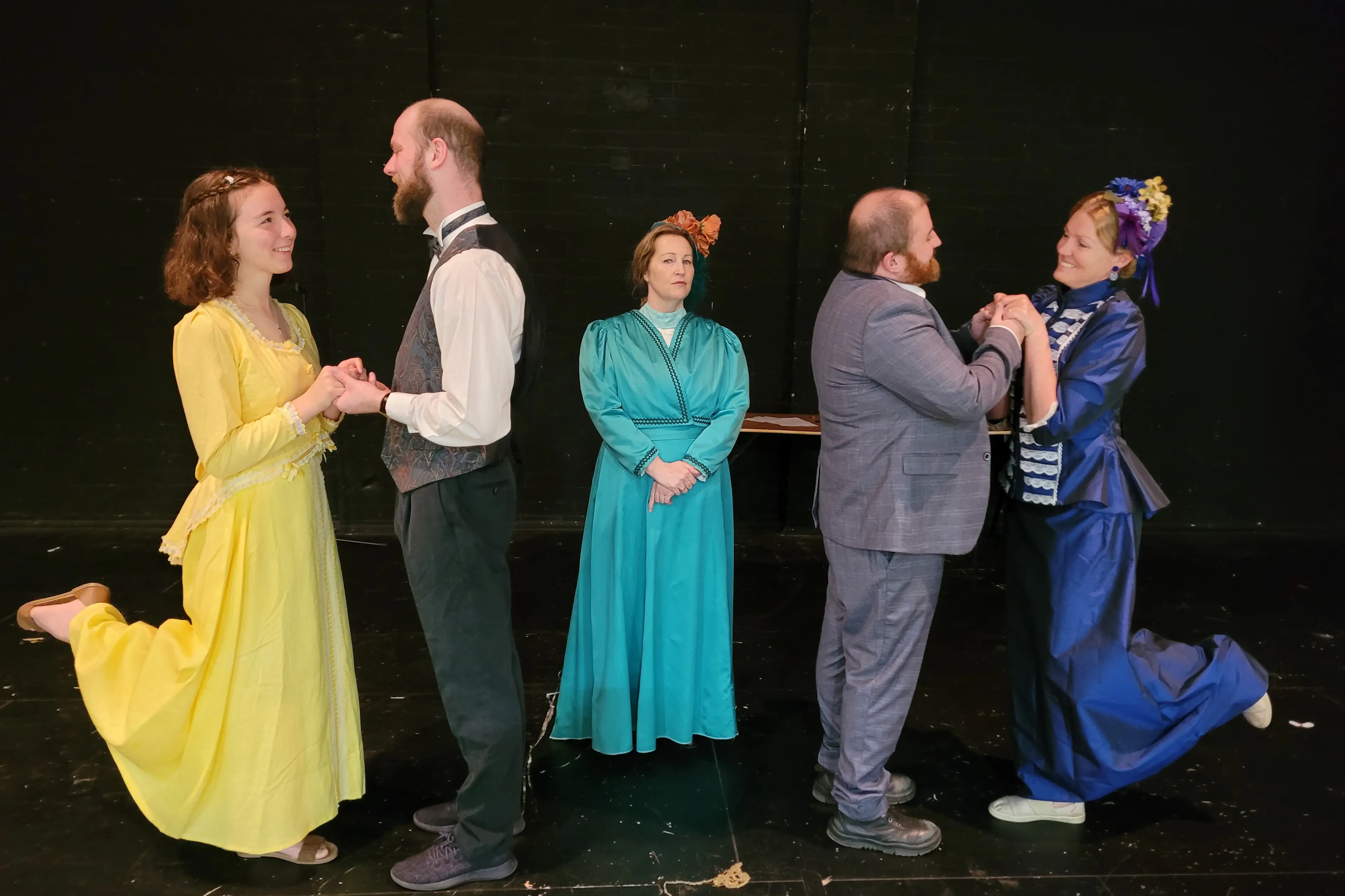 <p>AIRS AND GRACES: \\u2019The Importance of Being Earnest\\u2019 actors Charlotte Verrico (left and playing the character of Cecily), Simon Ashburner (Algernon), Allison Gillick (Lady Bracknell), Joe Moran (Jack) and Alex Nelson (Gwendolen) will delight audiences in the upcoming play. PHOTO: Coral Cooksley</p>\\n