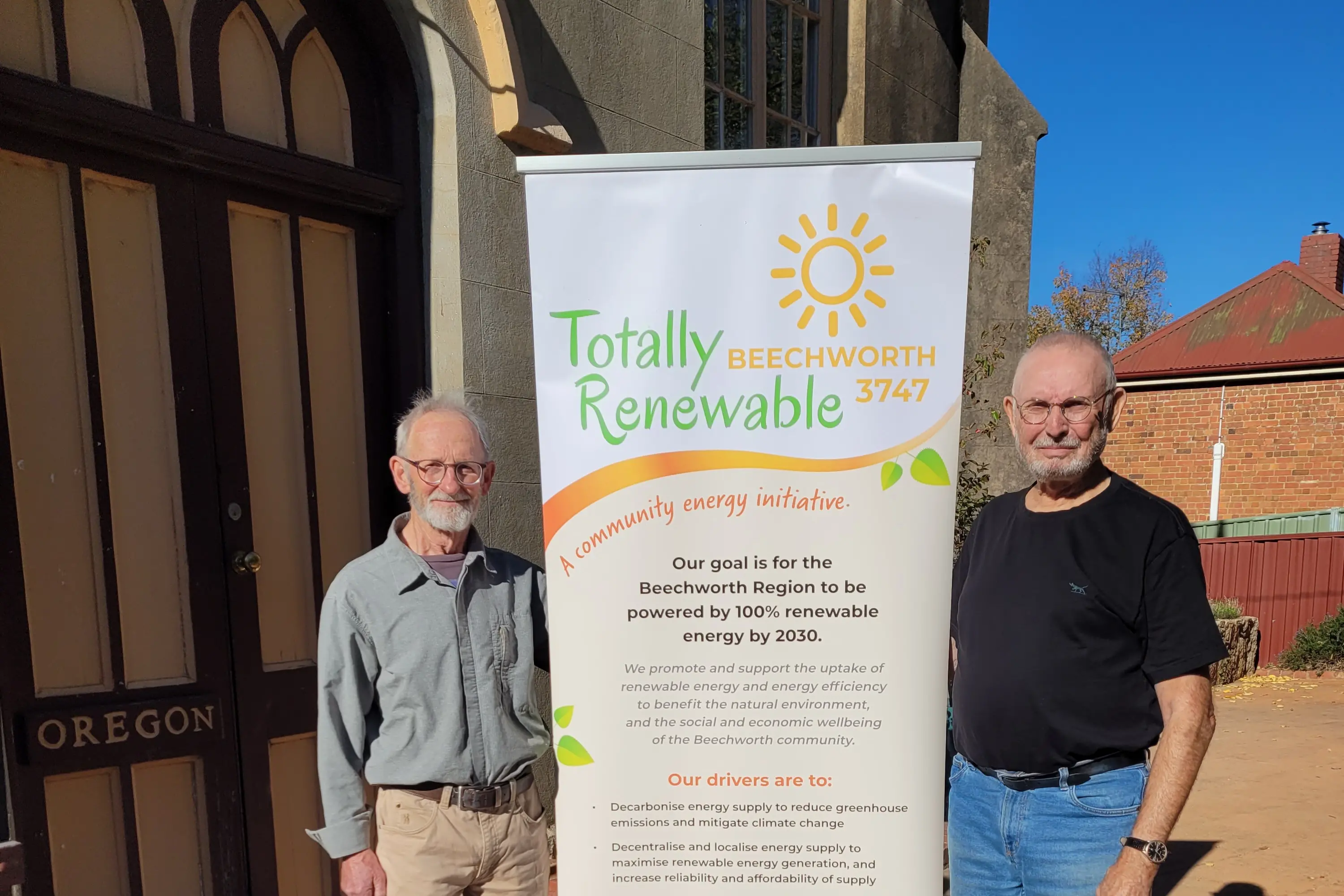 <p>INFORMATIVE: TRB members Peter Anfruns (left) and Bob Bath look forward to people finding out more about electrifying their homes by getting off gas at the \\'Electrify Your Home\\' event tomorrow. PHOTO: Coral Cooksley </p>\\n