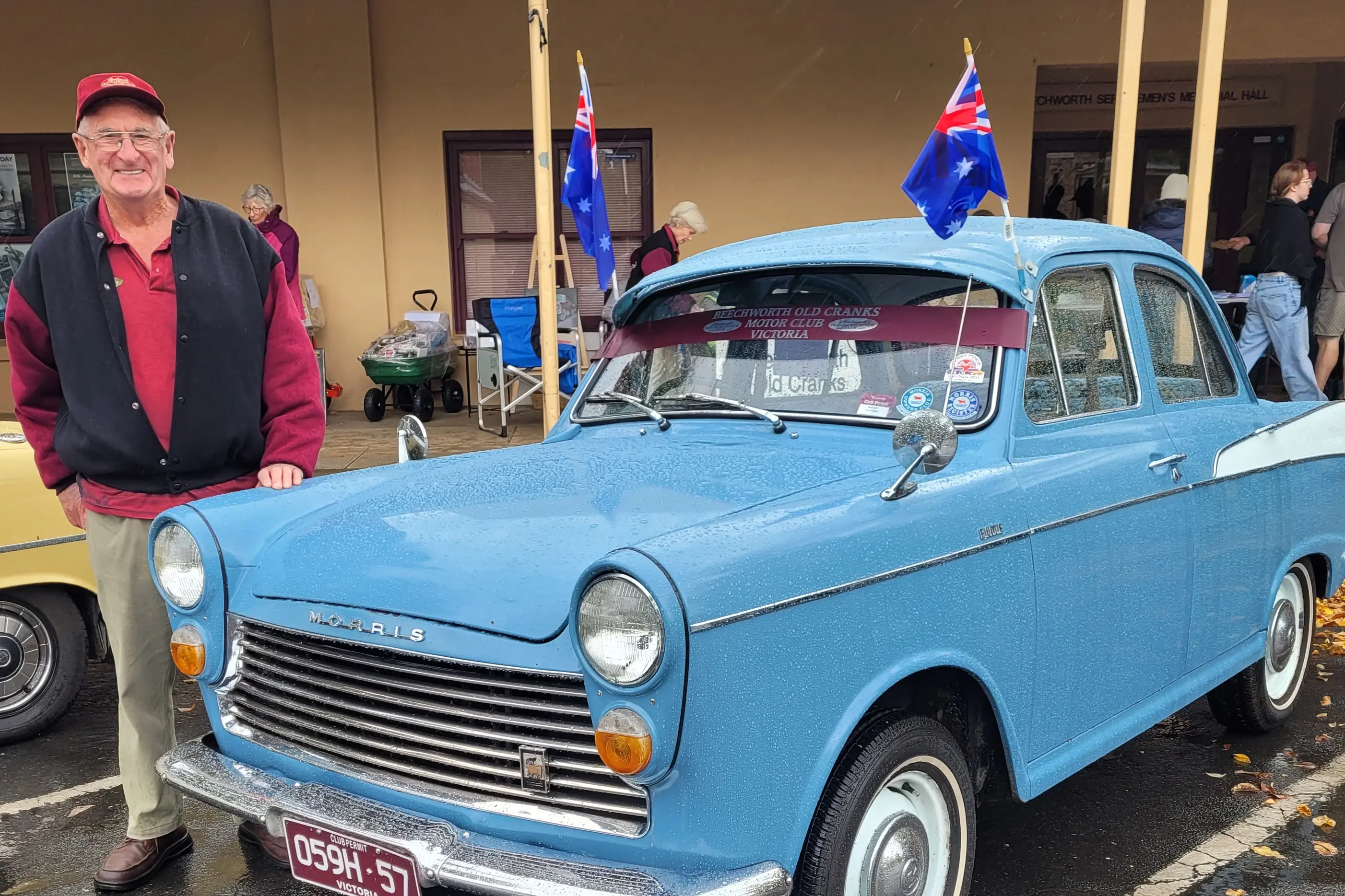 <p>GOOD FUN: Beechworth\\u2019s Frank Harvey and Old Cranks Motor Club member enjoys showcasing his 1963 Morris Major Elite. PHOTO: Coral Cooksley</p>\\n