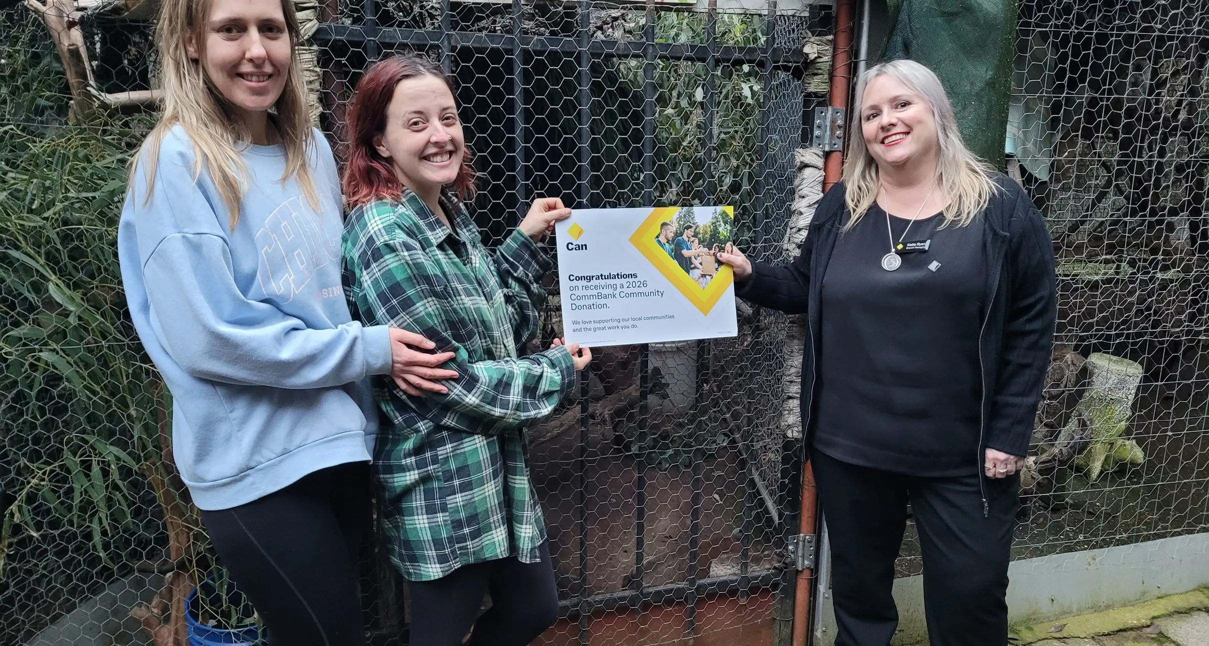 Wildlife shelter welcomes local bank grant