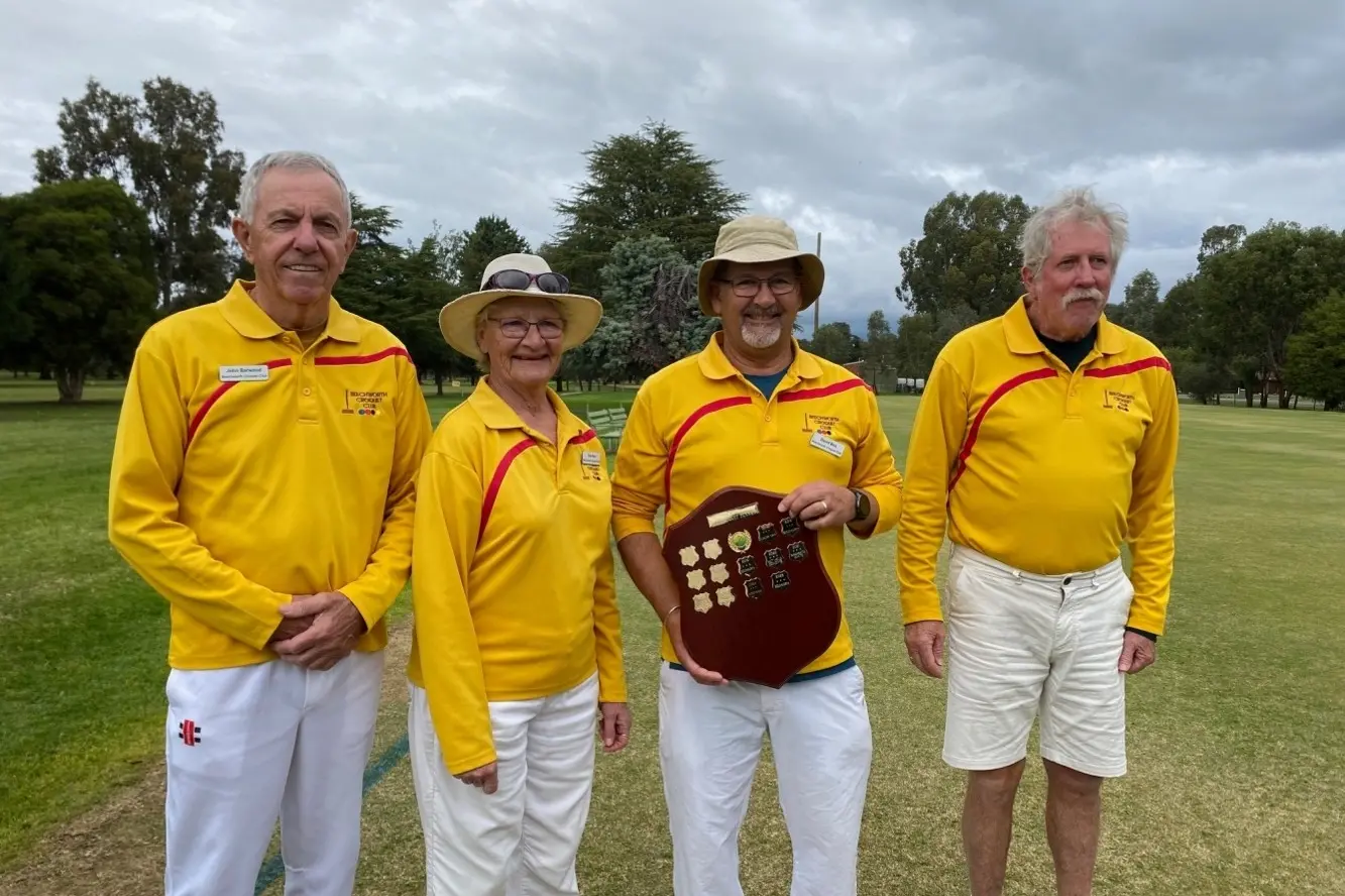 <p>CROWNED CHAMPIONS: Beechworth\\'s team of John Barwood, Sue Rue, David Box, and Michael Meeres claimed the NEDCA Golf Croquet Pennant title in an evenly contested final last week</p>\\n