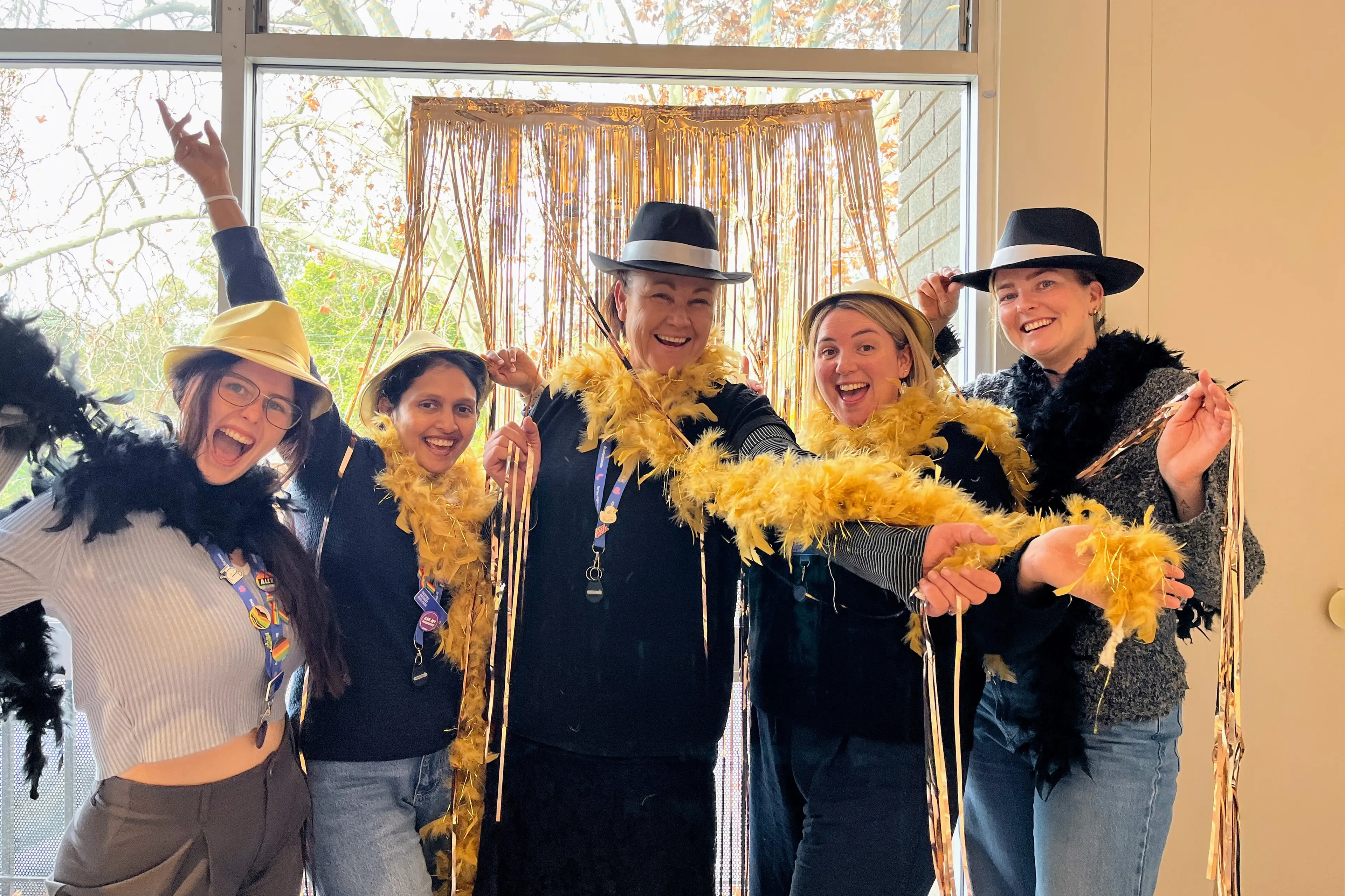 <p>HAVING A BALL: CAV staff celebrate the growing community support behind the Donation Shop, with the Kyamba Foundation announced as the project\\'s first founding sponsor. Tickets for the New Beginnings Gala Ball are also now on sale. Pictured are CAV staff Jesse Lloyd left), Iresha Wickramasinghe, Ann Gardner, Zoe Dunstan and Breannah Setu.</p>\\n