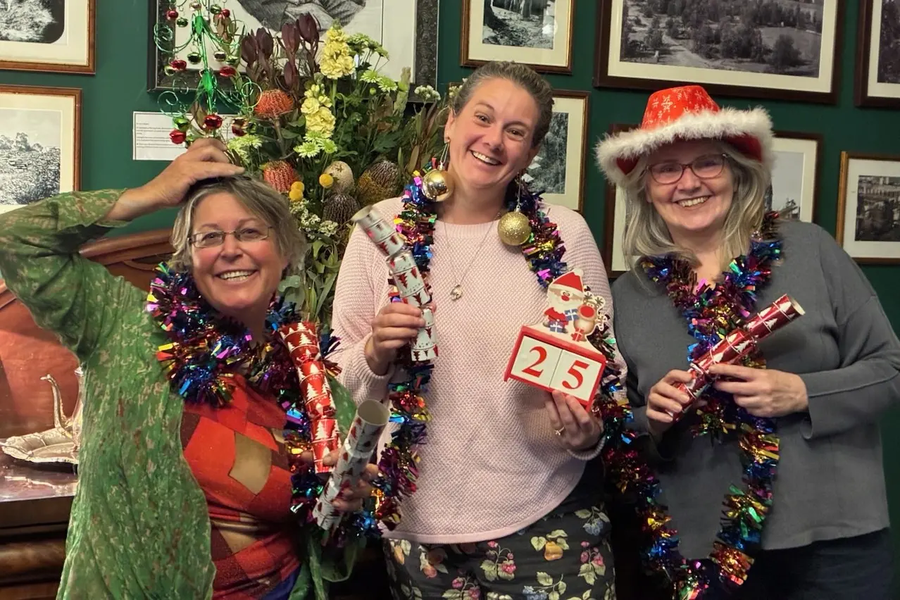 <p>FESTIVE: Golden Horseshoes Festival committee members Jo Voigt (left), Sonja Northridge and Lisa Kirton gearing up for last year\\u2019s \\u2018Xmas in July\\u2019 fundraiser held at Hotel Nicholas.  </p>\\n