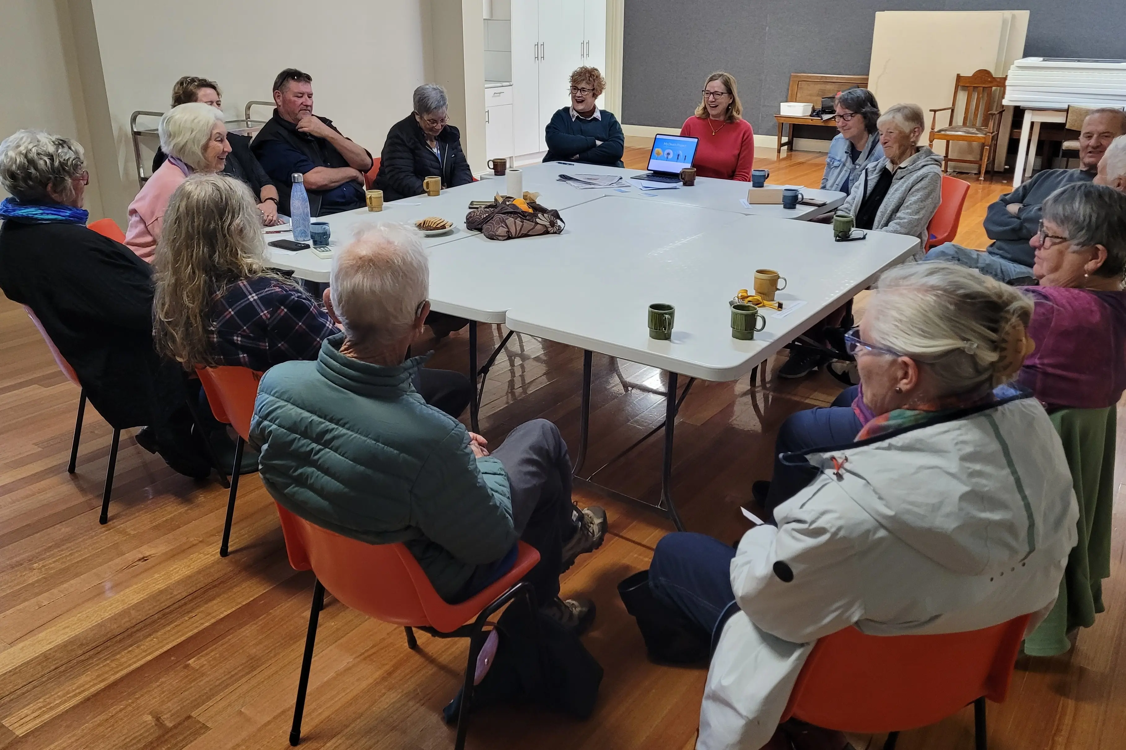 <p>GAINING POPULARITY: Reclaiming the narrative around death, dying, grief and loss. Safe and welcoming places around the shire to have conversations.</p>\\n