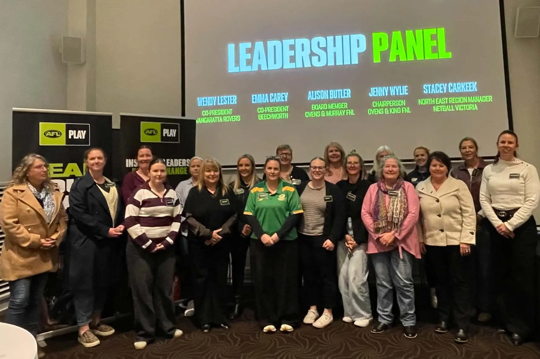 <p>TALKING LEADERSHIP: Women from across the region involved in leadership roles with community football and netball clubs gathered at the Quality Hotel Wangaratta Gateway last week for a forum.</p>\\n