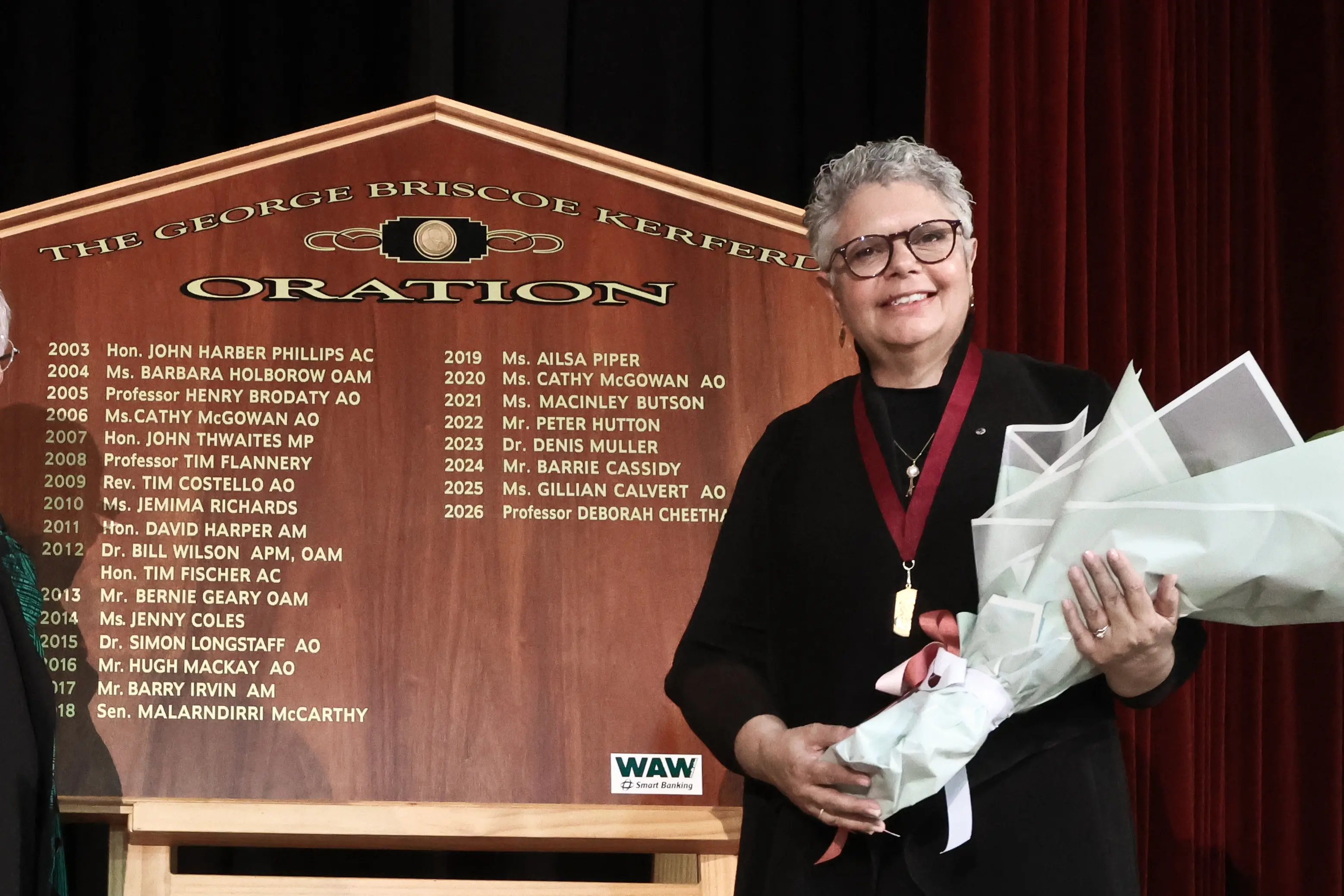 <p>PROUD: Professor Deborah Cheetham Fraillon after giving her oration on Sunday. PHOTO: Gary Coombe</p>\\n