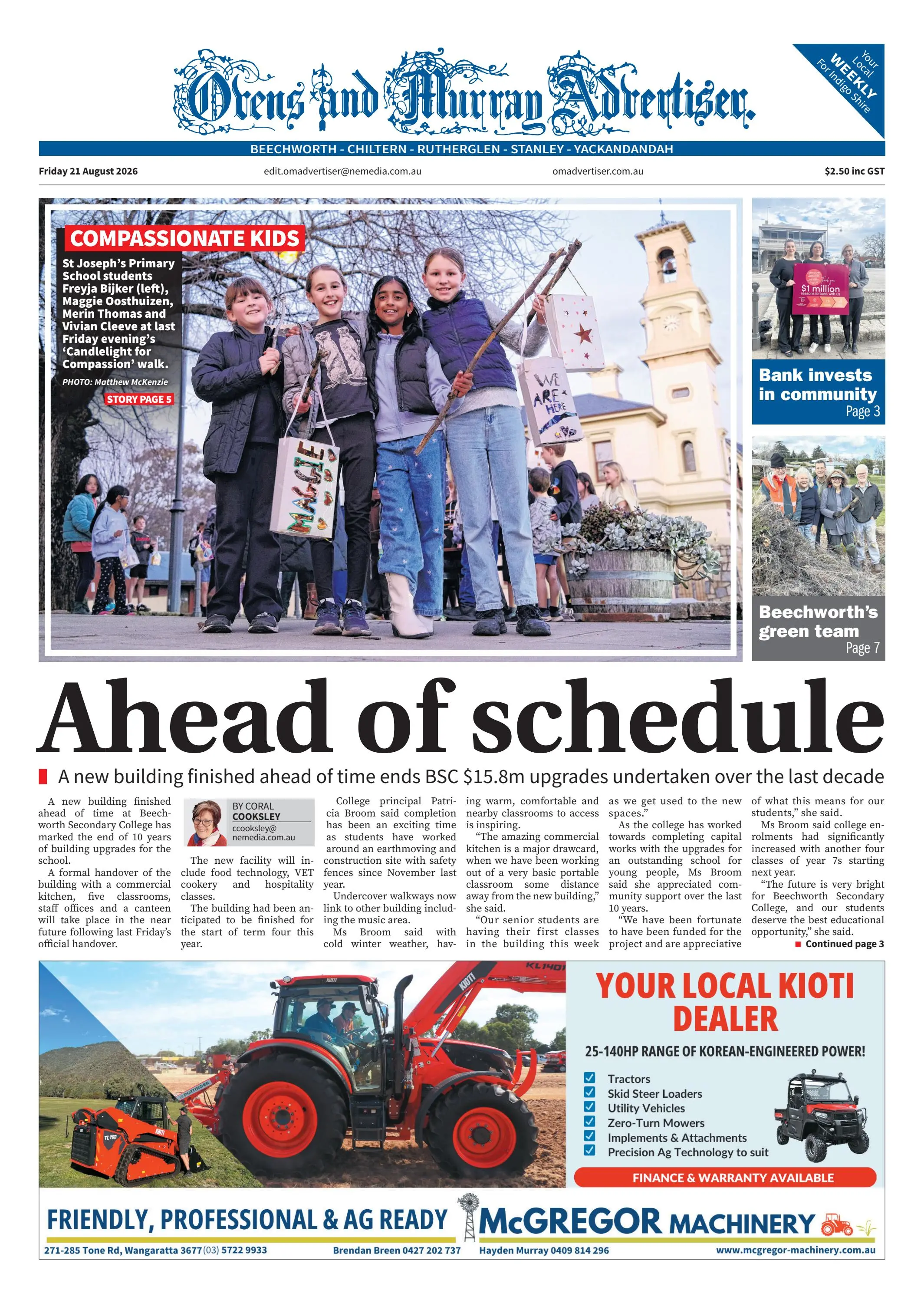 Ovens & Murray Advertiser, Friday, August 21, 2026