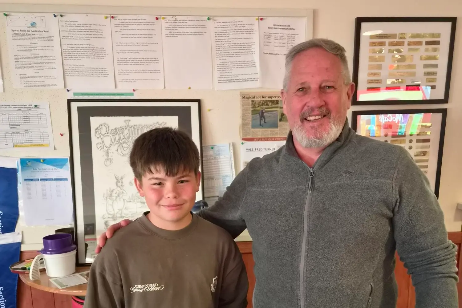 <p>TOP OF THE TABLE: Sunday\\'s Stableford winner Ashton Leary and runner up Gerard Cull. </p>\\n