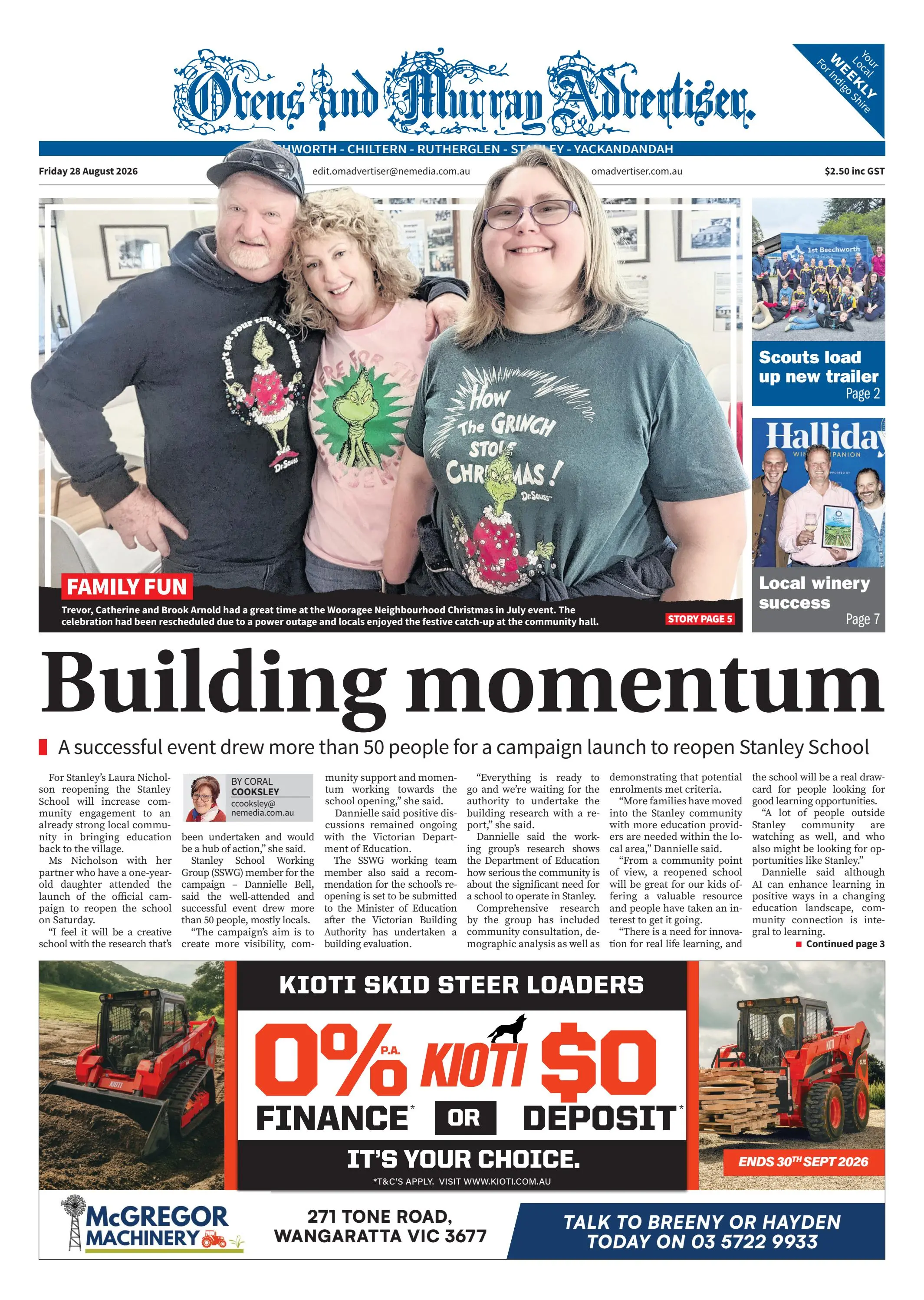 Ovens & Murray Advertiser, Friday, August 28, 2026