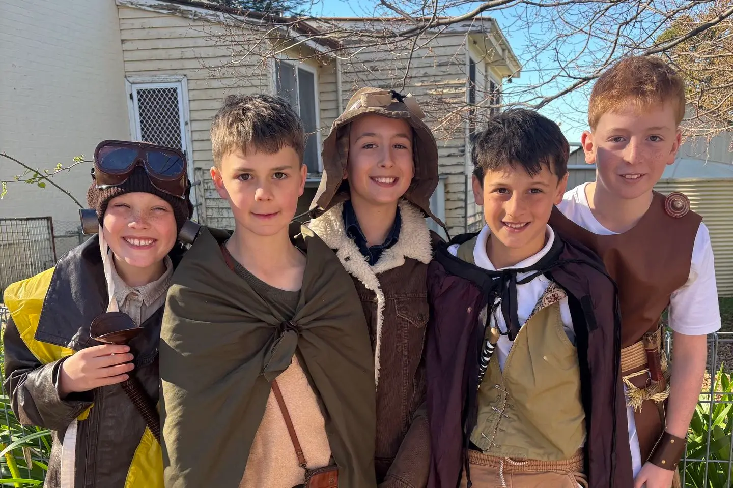 <p>BOOK WEEK FUN: St Joseph\\u2019s Primary School students Aidan Kelly (left), Oscar Cavallin, Jack Oosthuizen, Joe Taylor, Finn Keady had a great time at Book Week celebrations last week as schools across the shire dressed up recognised the annual week in their own unique ways.</p>\\n