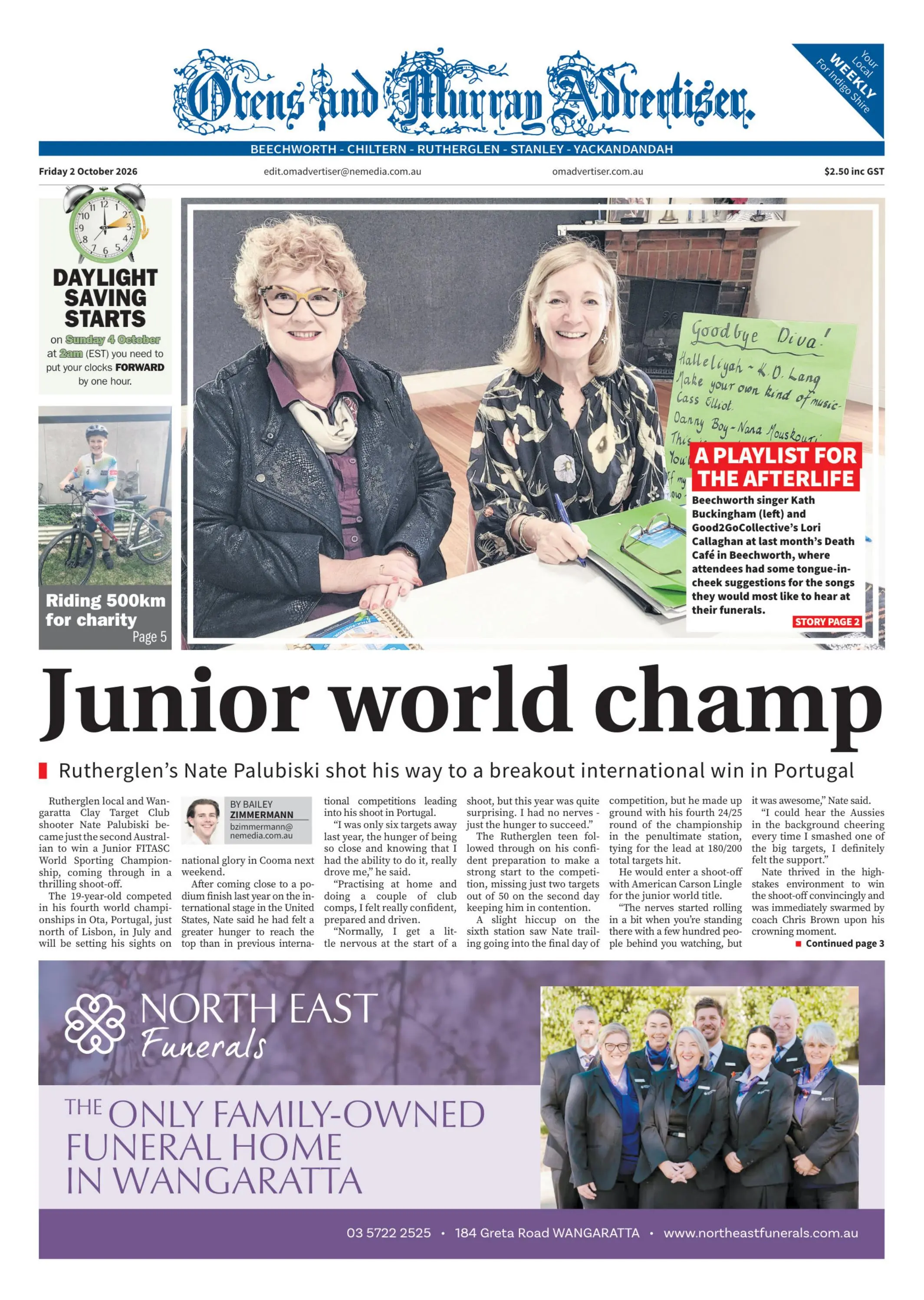 Ovens & Murray Advertiser, Friday, 2 October, 2026