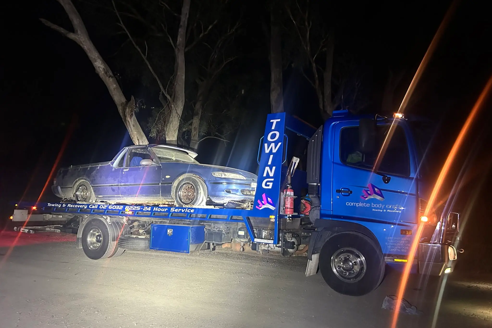 <p>TOWED OFF: Police impounded this utility at Chiltern on Thursday night following reports of burnouts. PHOTO: Victoria Police</p>\\n