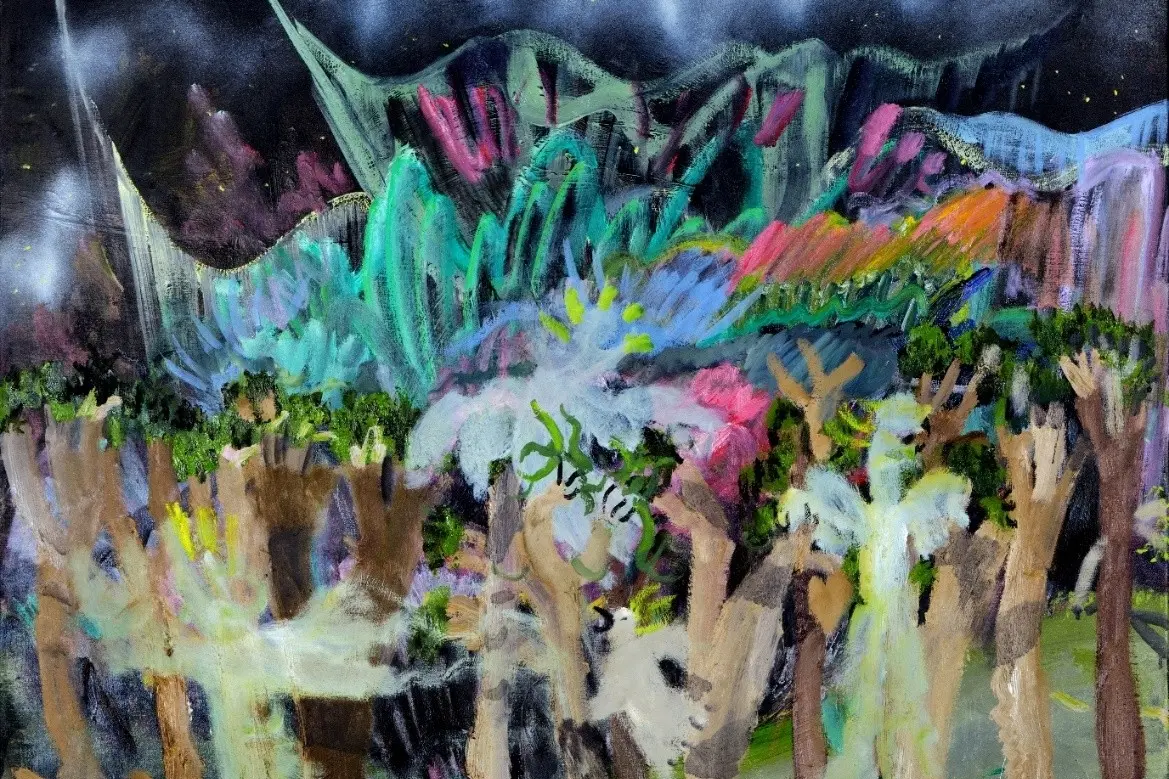 <p>EXPRESSIVE DEPICTION: Andy Pye\\'s 2025 oil on linen work \\'Cockies at full volume\\'.</p>\\n