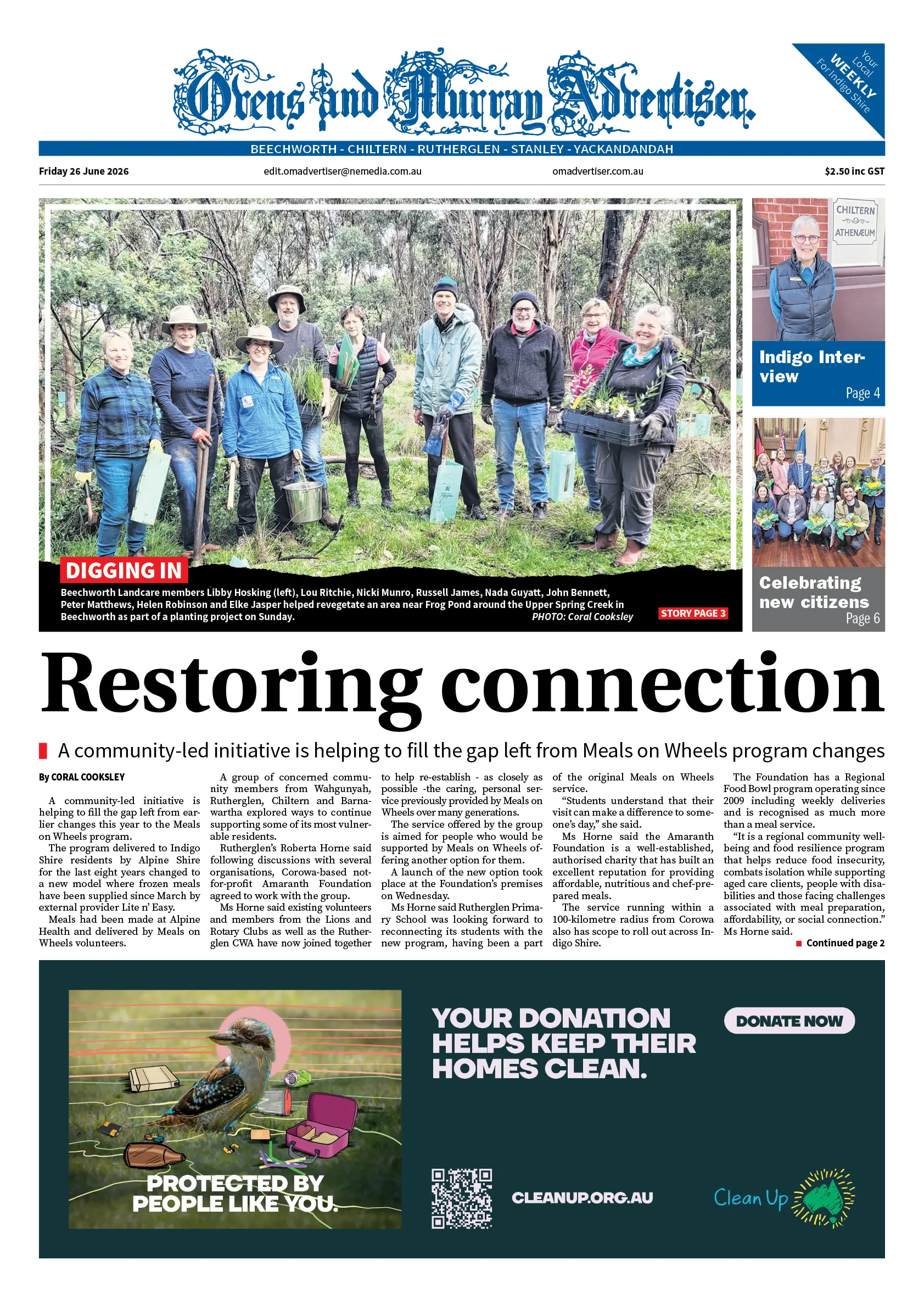 Ovens & Murray Advertiser, Friday 26 June 2026