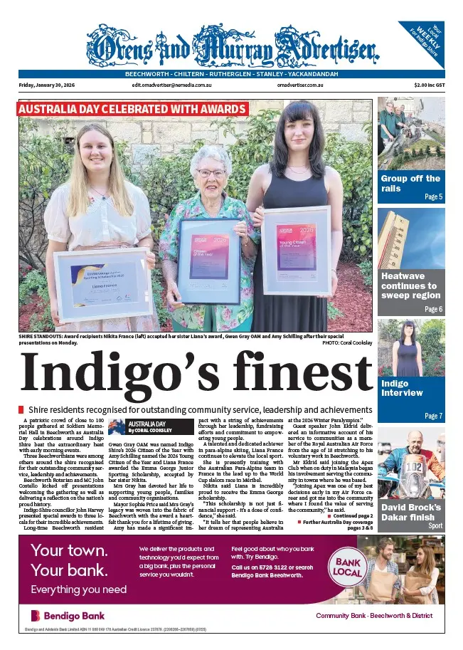 Ovens and Murray - Friday, January 30, 2026