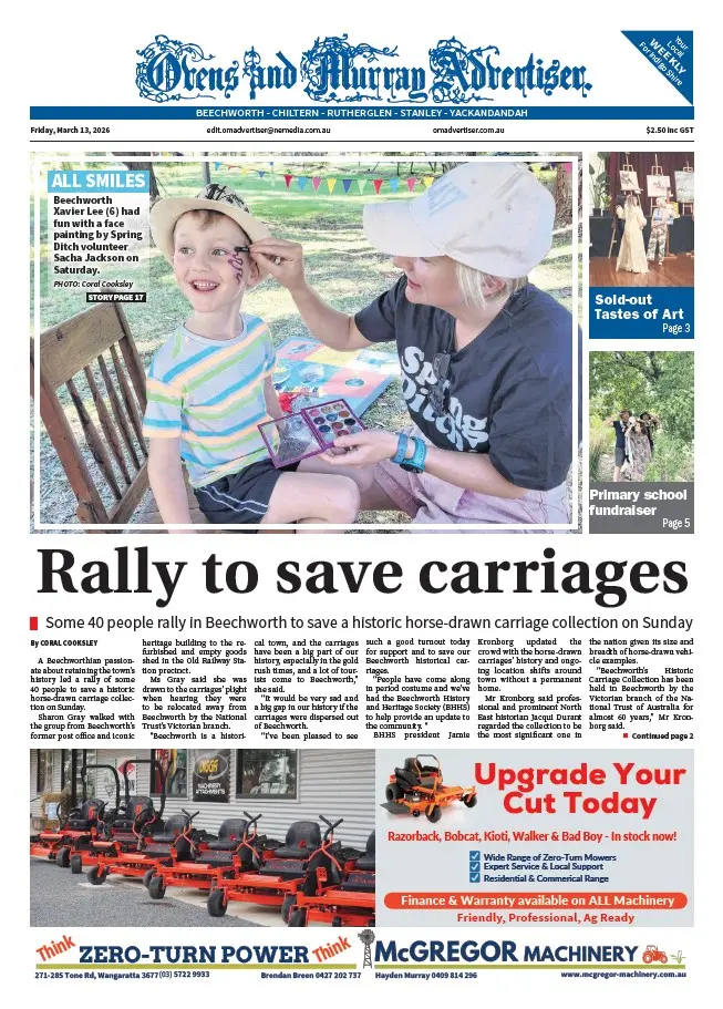 Ovens and Murray - Friday, March 13, 2026