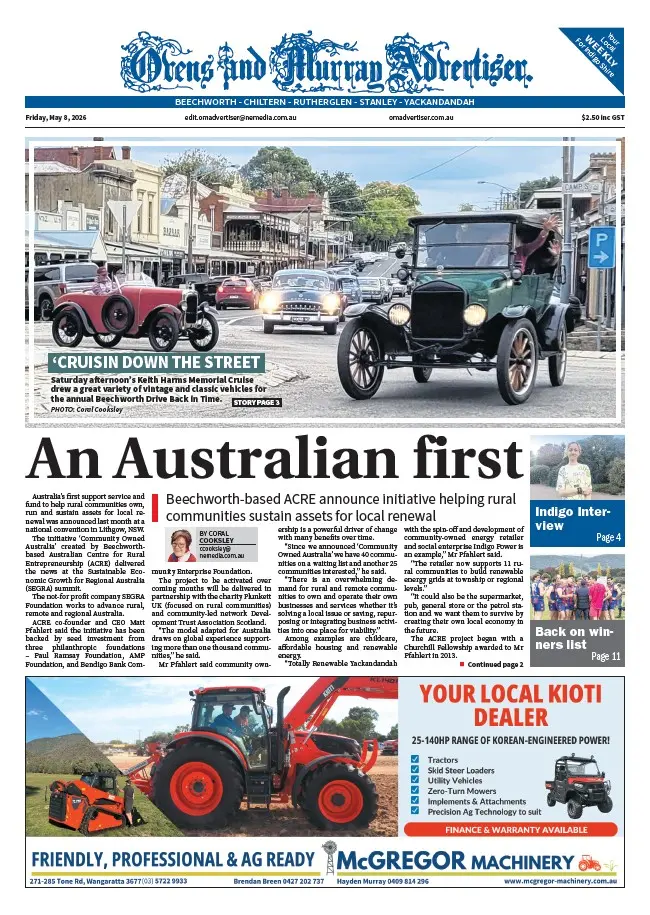 Ovens and Murray - Friday, May 8, 2026